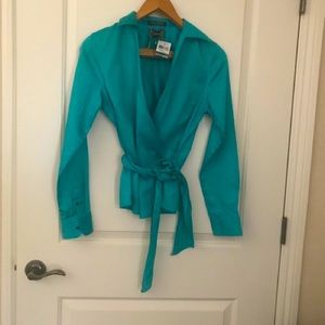 Ralph Lauren Versatile Wrap Top Blouse NWT